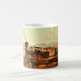 Taza De Café Vieja Locomotora de Viejo Tren del Oeste Viejo Vie