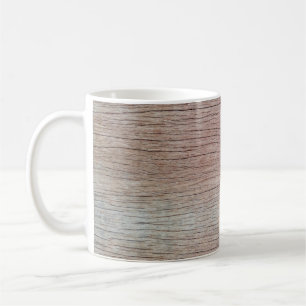 Taza De Café Vieja textura de madera con hermosos motivos natur
