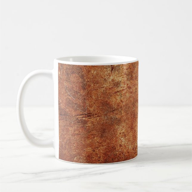 Taza De Café Vieja textura Metalizado Rústica Grunge (Izquierda)