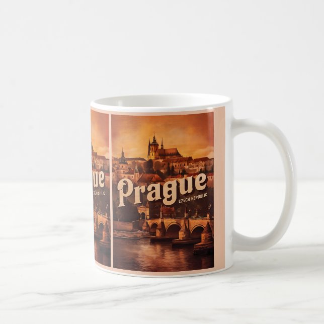 Taza De Café viejas dádivas de viaje praga ceja (Derecha)