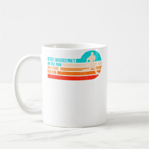 Taza De Café Viejo Hombre Corriendo Humor Amante del Fitness Di
