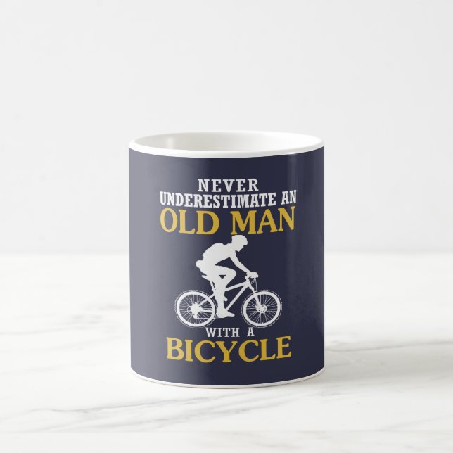 Taza De Café Viejo hombre de la bicicleta (Centro)