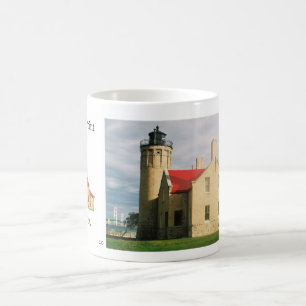 Taza De Café Viejo punto de Mackinac