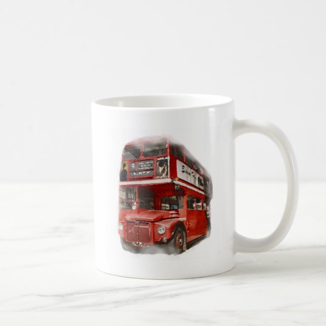 Taza De Café Viejo Red London Bus (Derecha)