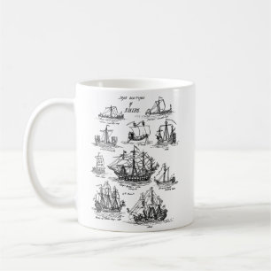 TAZA DE CAFÉ VIEJOS BARCOS DE VELA