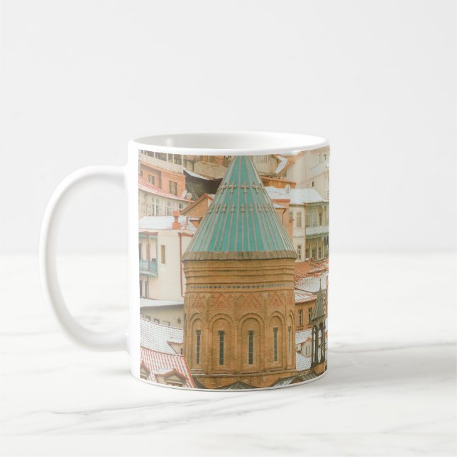 Taza De Café Viejos edificios históricos de Tiflis. Viajes del  (Izquierda)