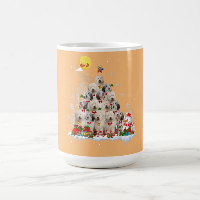 Taza De Café Viejos Navidades de perros de perro de perro de re (Centro)