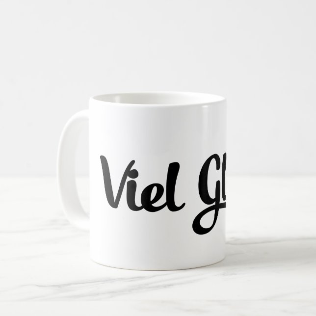 Taza De Café Viel Glück | Idioma alemán de buena suerte (Anverso izquierdo)