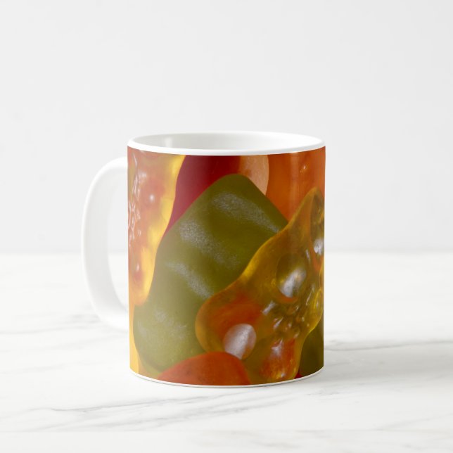 Taza De Café Viele bunte Gummibärchen Coffee Mug (Anverso izquierdo)