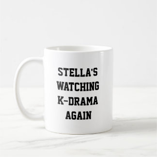 Taza De Café Viendo K-Drama de nuevo Nombre divertido Cota de f