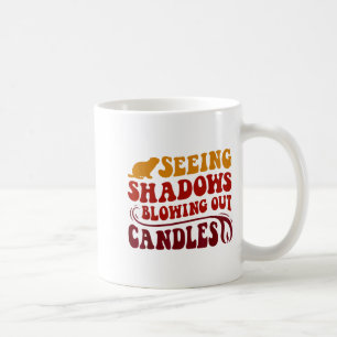 Taza De Café Viendo sombras apagando velas Cumpleaños de la mar