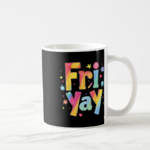 Taza De Café Viernesyay Viernes Feliz Fin de Semana Divertido M