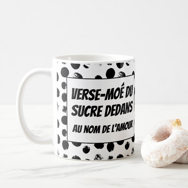 Taza De Café Vierte un poco de azúcar (Con donut)