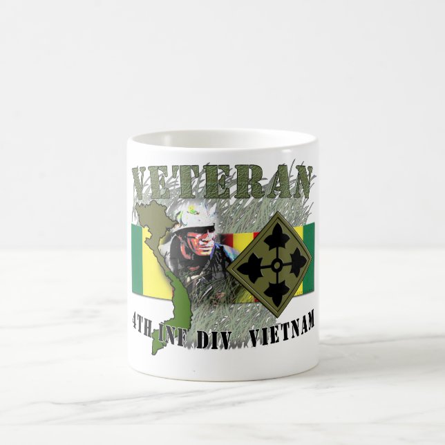 Taza De Café Vietnam-4th Inf Div (ningún CIB) (Centro)