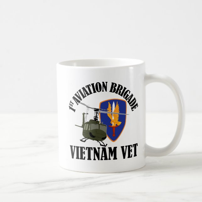 Taza De Café Vietnam Vet - 1ª AVN BDE UH-1 (Derecha)