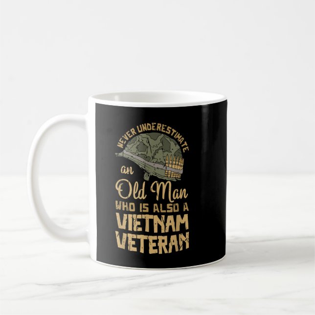 Taza De Café Vietnam Veteran Patriotic Army Soldier  (Izquierda)