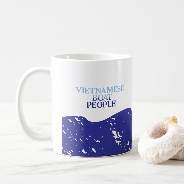 Taza De Café Vietnamese BoatPeople.org Coffee Mug (Con donut)
