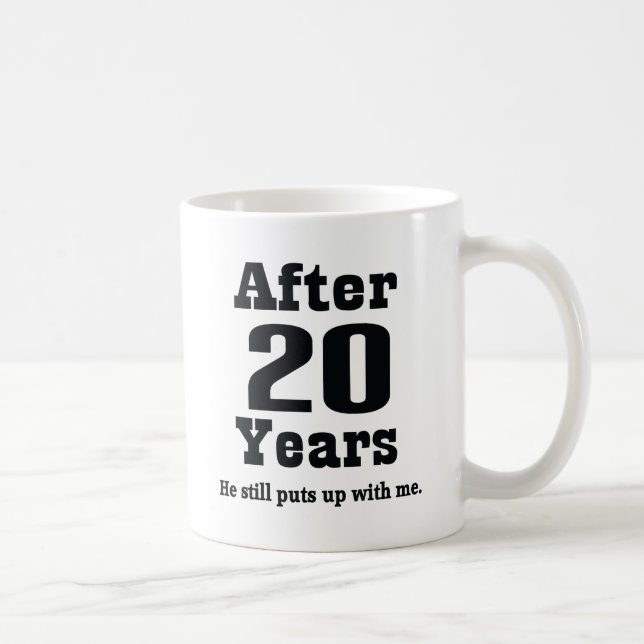 Taza De Café vigésimo Aniversario (divertido) (Derecha)