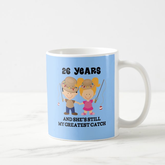 Taza De Café vigésimo sexto Regalo del aniversario de boda para (Derecha)