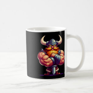 Taza De Café Viking Flexing Muscles Fan Lover Bodybuilding Gym