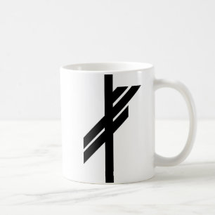 Taza De Café Viking Rune - Suerte - negro