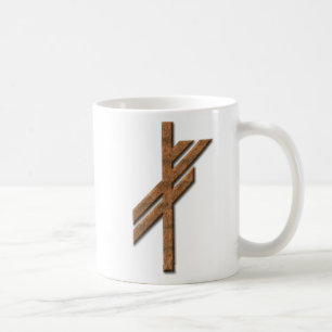 Taza De Café Viking rune - suerte - óxido