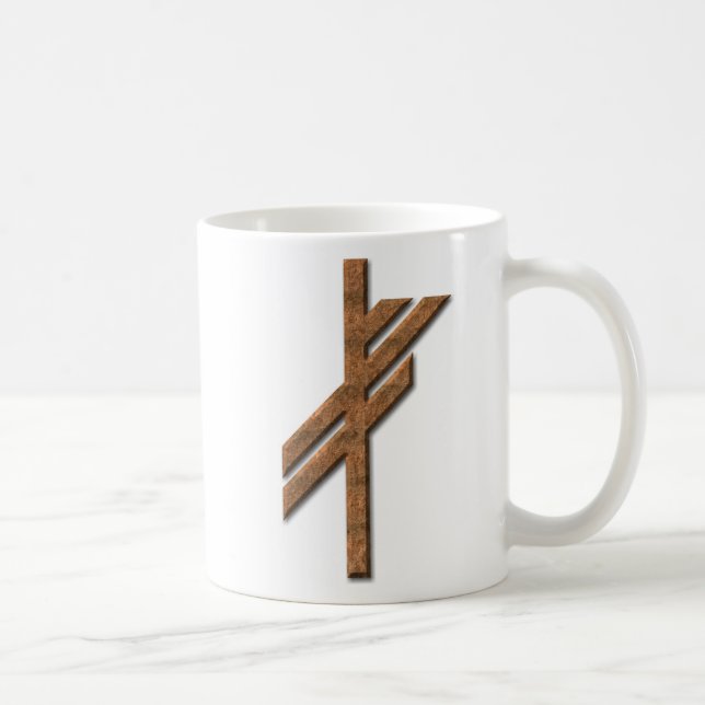 Taza De Café Viking rune - suerte - óxido (Derecha)