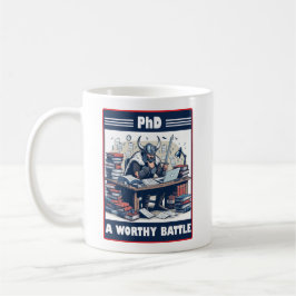 Taza De Café Viking Student PhD Una batalla digna
