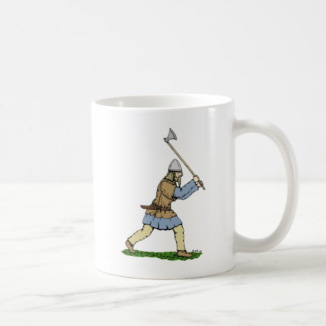 Taza De Café Viking Warrior Wielding Broad-Ax (Derecha)