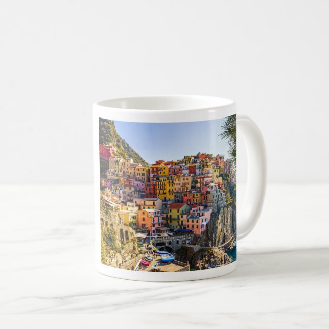 Taza De Café Villa Escénica, Cinque Terre, Liguria, Italia (Anverso derecho)