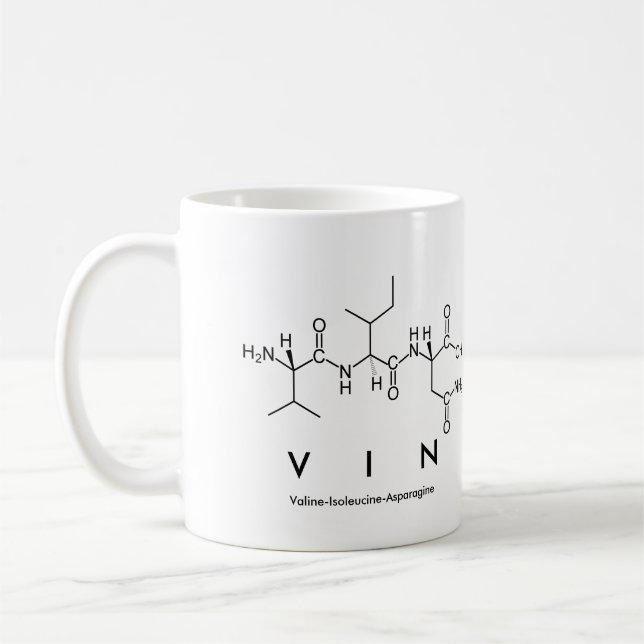 Taza De Café Vin peptide nombre mug (Izquierda)