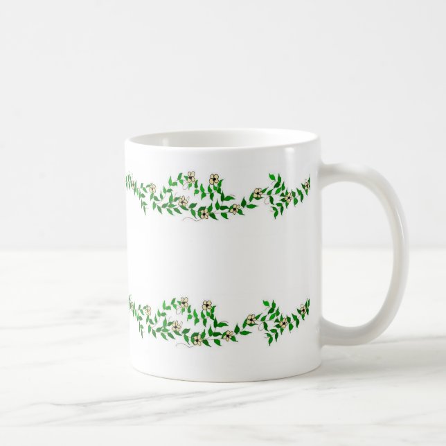 Taza De Café Vinas Y Flores Pequeñas (Derecha)