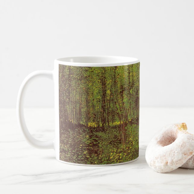 Taza De Café Vincent van Gogh - Árboles y sotobosque (Con donut)