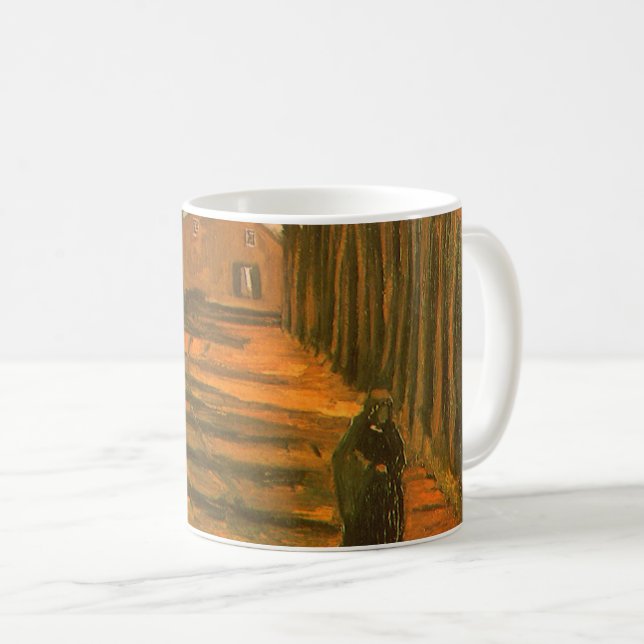 Taza De Café Vincent van Gogh - Avenida de los Poplares en otoñ (Anverso derecho)