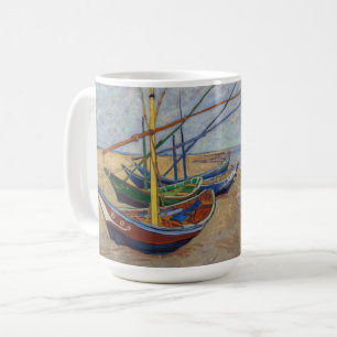 Taza De Café Vincent van Gogh - Barcas de Pesca en la Playa