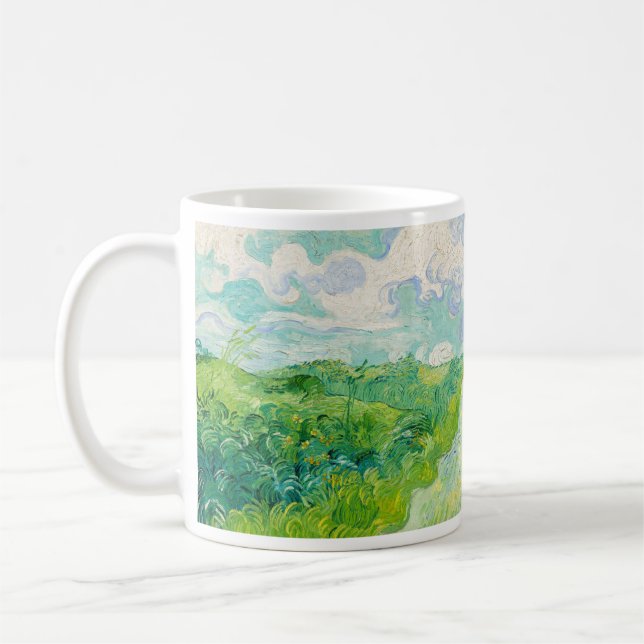 Taza De Café Vincent van Gogh - Campo de Trigo Verde, Auvers (Izquierda)