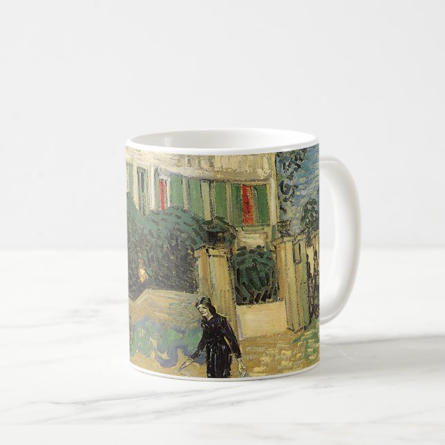 Taza De Café Vincent van Gogh - Casa Blanca de noche (Anverso derecho)