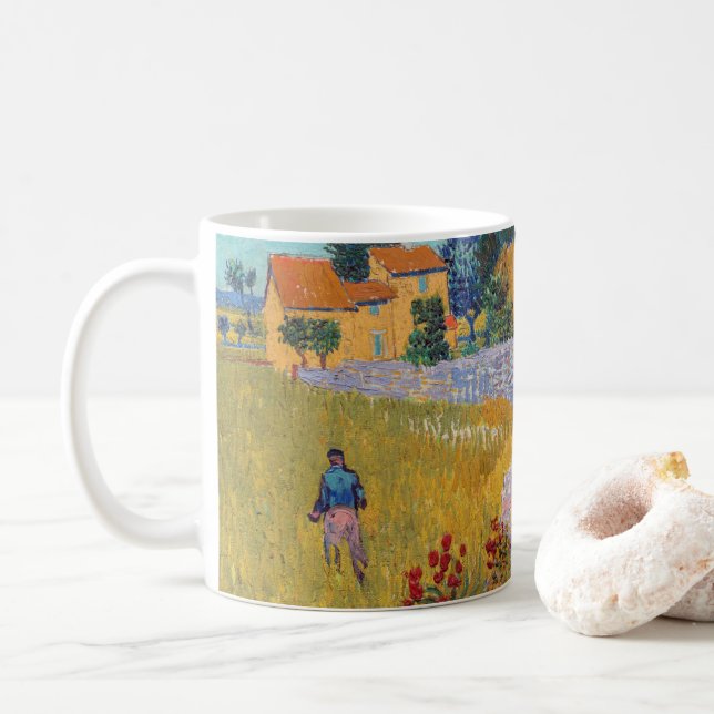 Taza De Café Vincent van Gogh - Casa de campo en Provenza (Con donut)