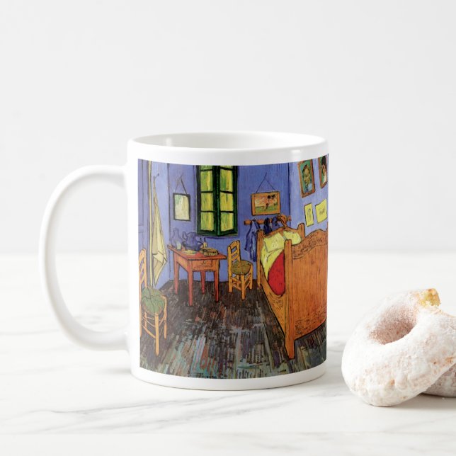 Taza De Café Vincent van Gogh - Dormitorio de Vincent en Arles (Con donut)