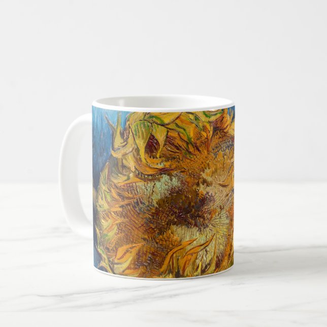 Taza De Café Vincent van Gogh - Dos girasoles cortados (Anverso izquierdo)