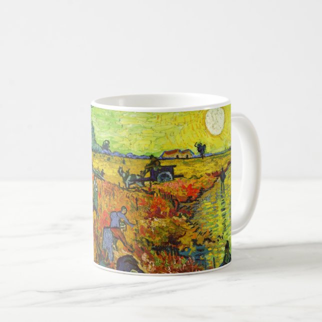 Taza De Café Vincent van Gogh - El Viñedo Rojo (Anverso derecho)