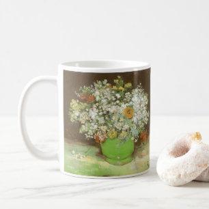 Taza De Café Vincent van Gogh - Jarrón con zinnias y flores