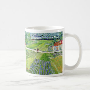 Taza De Café Vincent van Gogh - Paisaje con Carruaje y Tren