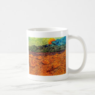 Taza De Café Vincent Van Gogh - Paisaje nocturno con luna creci