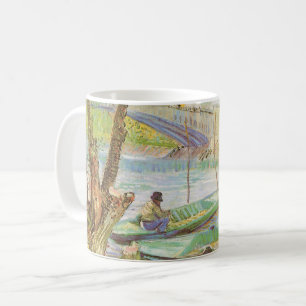 Taza De Café Vincent van Gogh pescando en primavera, Pont de Cl
