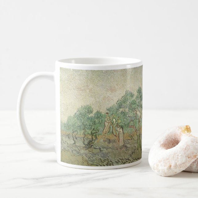 Taza De Café Vincent van Gogh - Picking de olivos (Con donut)