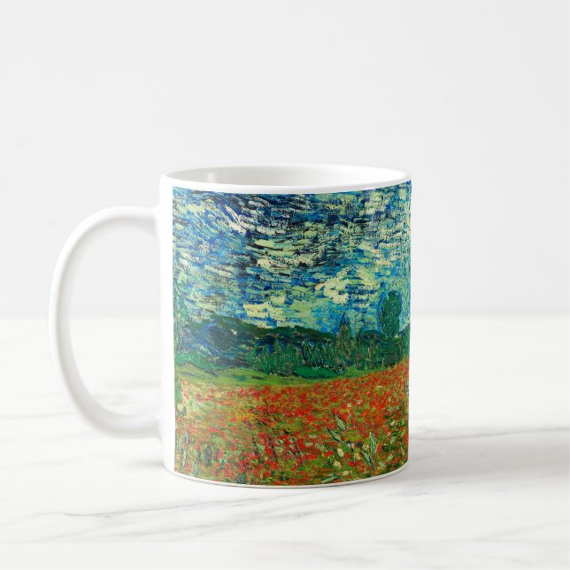 Taza De Café Vincent Van Gogh Poppy Field Bella Artes (Izquierda)