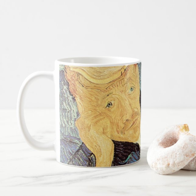 Taza De Café Vincent van Gogh - Retrato del Médico Gachet (Con donut)