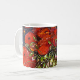Taza De Café Vincent Van Gogh Vase con el Bella Artes Red Poppi
