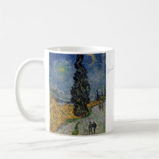 Taza De Café Vincent Willem van Gogh 糸杉と星の見える道